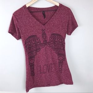 🍄Hybrid apparel elephant Love shirt medium